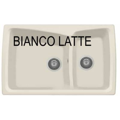 Lavello  Harmony 79-2v 58 ULTRAGRANIT BIANCO LATTE Plados         HR-0792-58 - Incasso