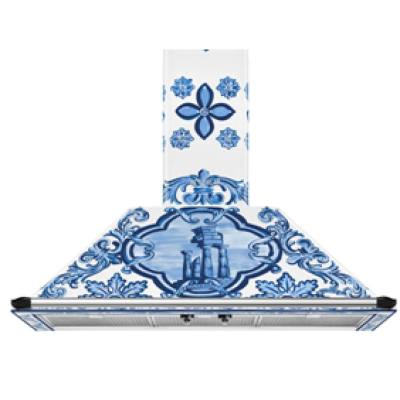 Cappa decorativa a muro 90cm - Blu Mediterraneo Divina Cucina D&G SMEG         KT90DGME - Incasso
